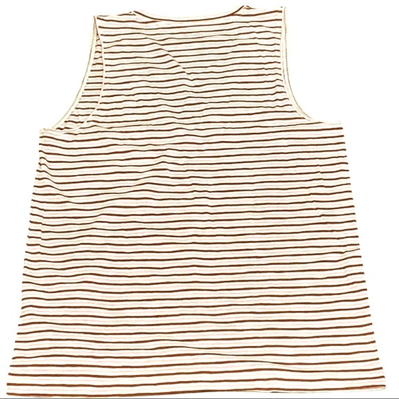 NWOT Madewell Striped Cotton Tank Top - Picture 2 of 3